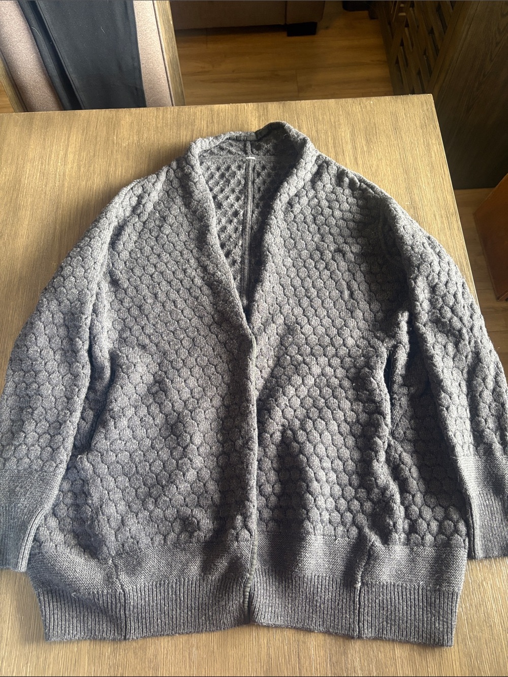 lululemon Gray Textured Open-Front Knit Cardigan - Picture 3 of 5